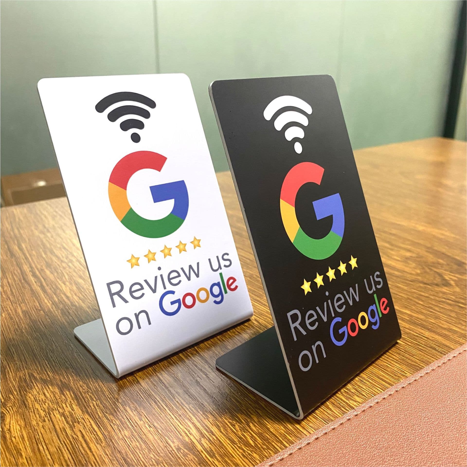 Tap NFC Standing Card Google NFC Review Card Restaurant Bendable Card NFC Positive Review Card Desktop Comment Card