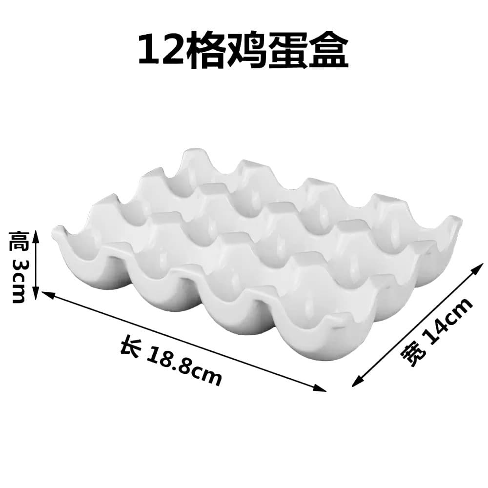 Creative Egg Storage Box Egg Grid Egg Holder Household Ceramic Egg Tray Tableware Egg Tray Drop Shipping