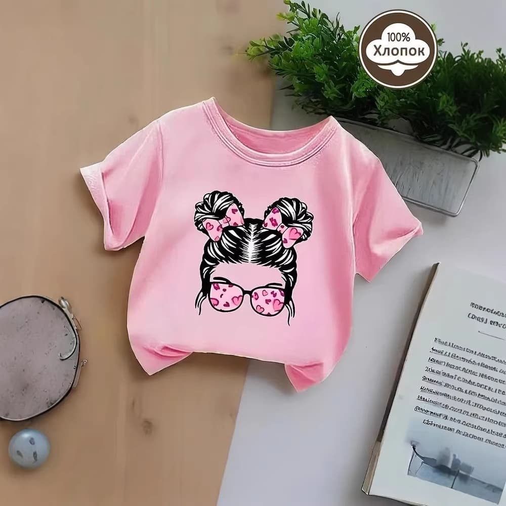 Cross-border trendy round neck short sleeve children's clothing for older kids, comfortable summer round neck versatile top T-shirt