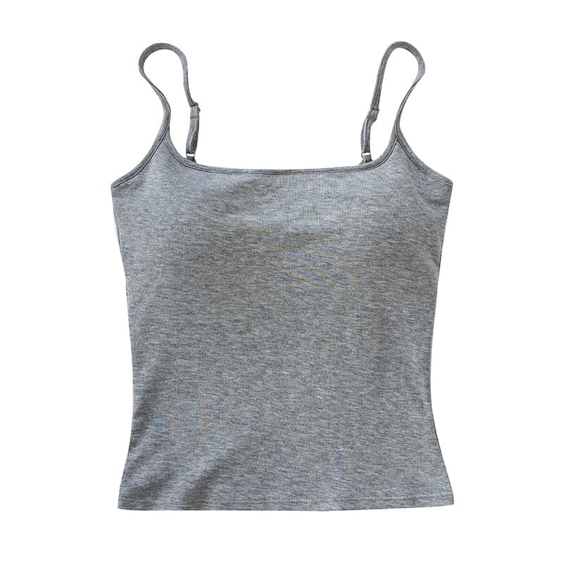 Women's Strappy Camisole Top 2026 New Arrival Built-in Padded Bra Going Out Layering Hot Trendy Base Layer