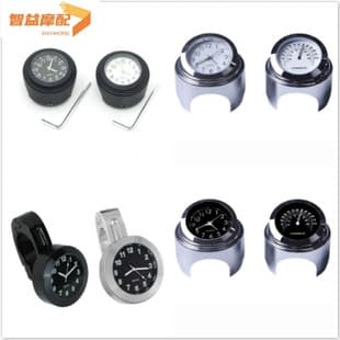 Dustproof Quartz Clock Aluminum Alloy Handlebar Motorcycle Waterproof Time Meter Universal Vehicle Clock Handlebar Clock