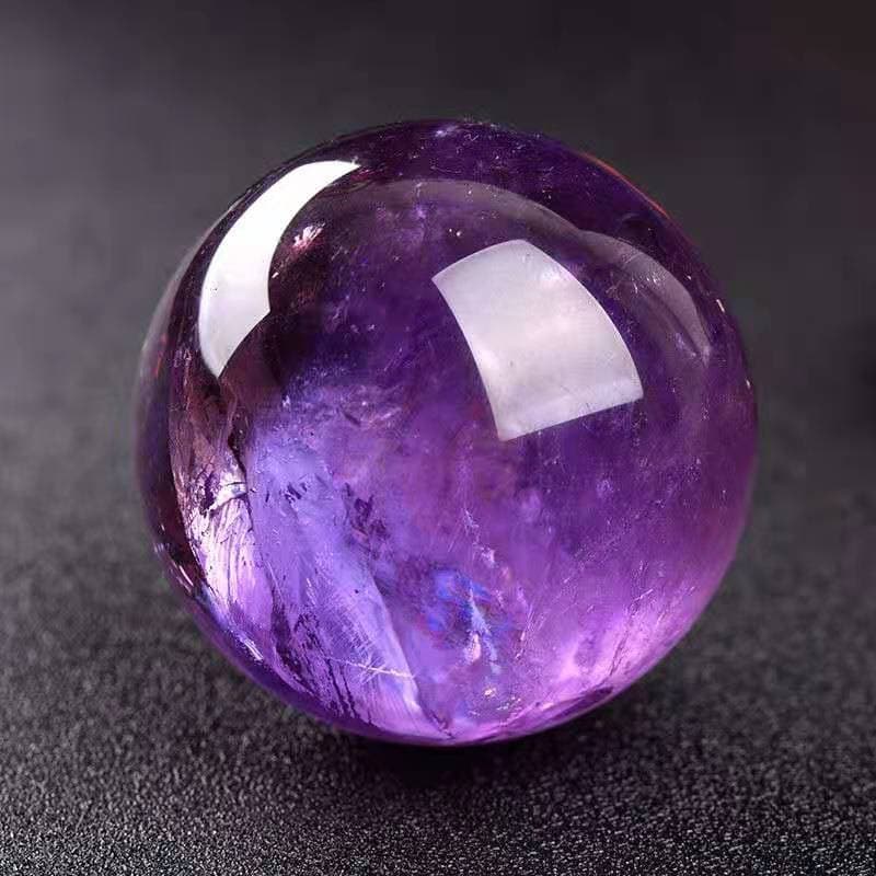 Natural Brazilian amethyst ball ornaments hand toy pieces amethyst ball home living room desk seven-star array ornaments