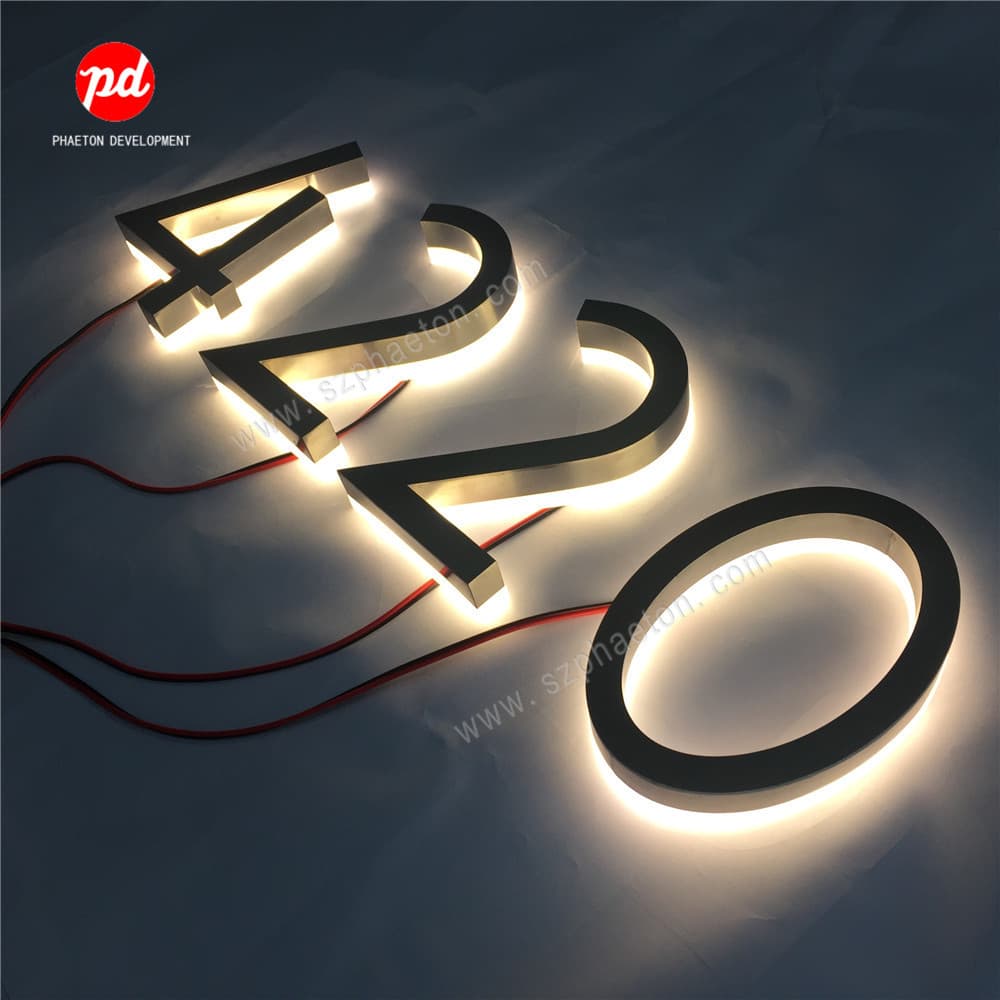 New Product Cross-border E-commerce Amazon Independent Site Hot Selling LED Backlit Number Villa Courtyard Building Number Plate