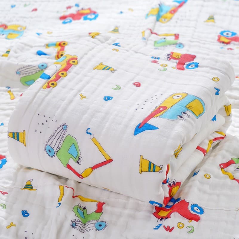 Baby Gauze Bath Towel Six Layer A Pure Cotton Cartoon Newborn Baby Cover Blanket Baby Bath Towel