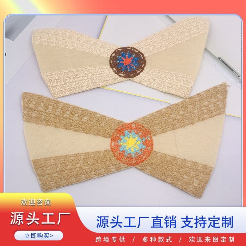 High-end special embroidery fashionable floral sandals and slippers vamp auxiliary materials intelligent personalized design eco-friendly materials