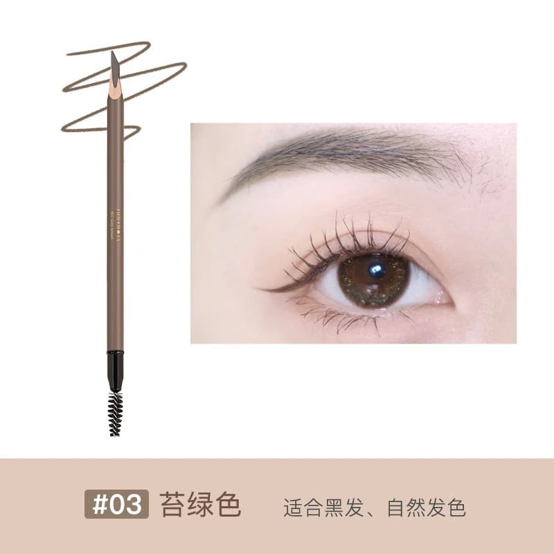 Judydoll Orange Cut Knife Eyebrow Pencil Dual-Ended Natural Color Brown Matte Knife-Shaped Eyebrow Pencil for Beginners