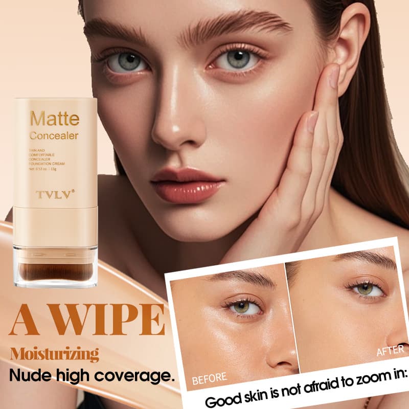 Cross-Border Double-Ended Eraser Foundation Cream Waterproof and Sweat-Proof Long-Lasting Makeup Concealer / Contouring and Brightening Concealer Foundation