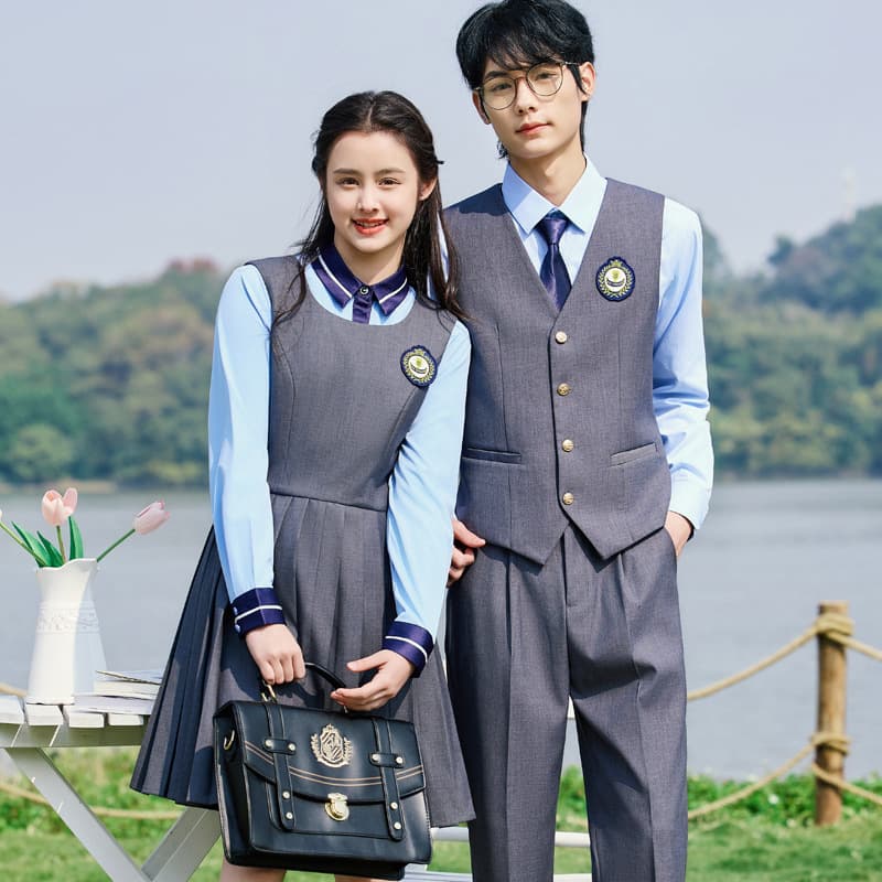 Academic-style dress JK uniform set, men's and women's kindergarten uniform, teacher workwear, student choir performance clothing.