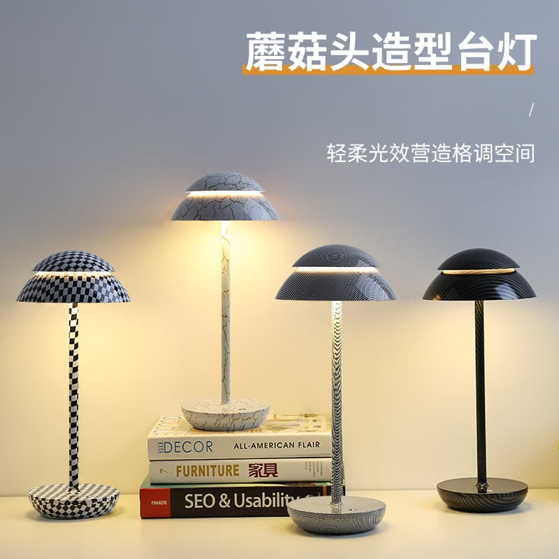 Nordic Minimalist Table Lamp for Bar/Outdoor Restaurant Table, Retro Bedside Night Light Creative Design