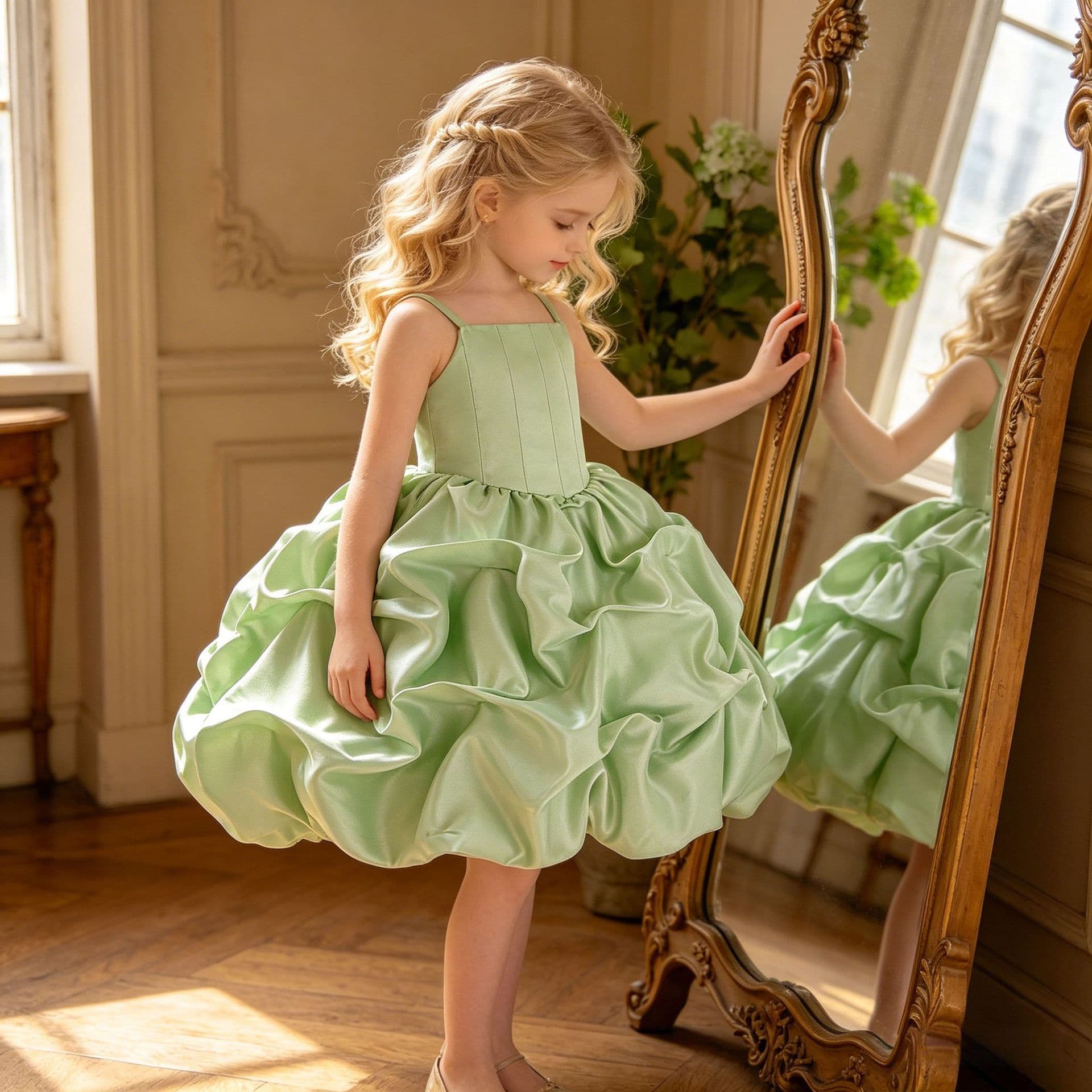Girls Performance Clothing Beaded Forged Cloth Tutu Skirt Party Evening Dress Princess Dress Flower Girl Dress Girl Dress