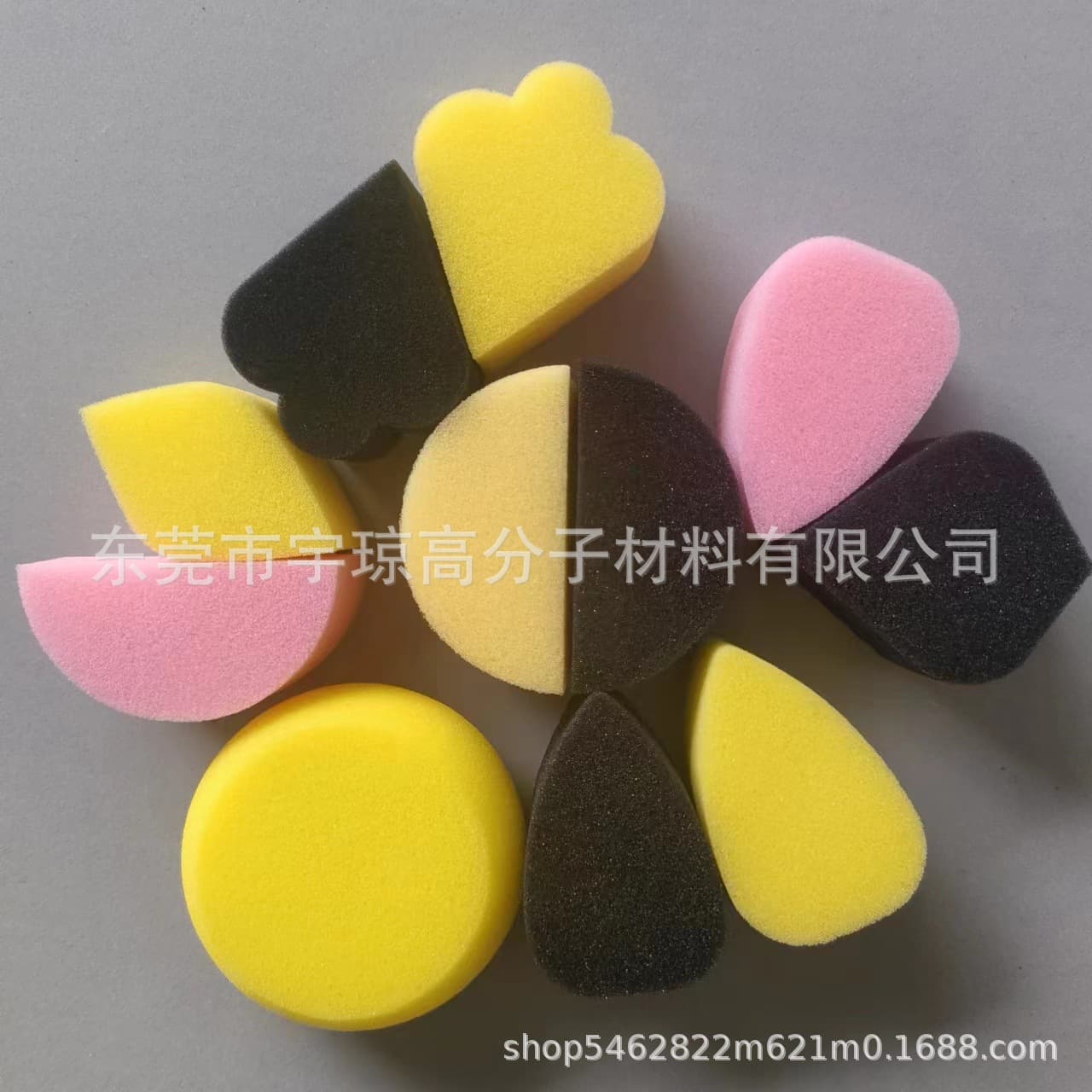 Yellow Painting Sponge Oval Teardrop Art Drawing Sponge DIY Painting Half Circle 60ppi Drawing Cotton