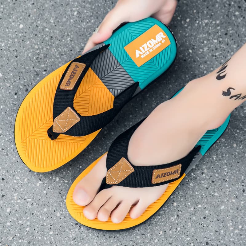 Chuanglong AIZOMR Spring/Summer New Men's Outdoor Slippers EVA High Elastic Thick Sole Non-Odor Premium Flip Flops 57