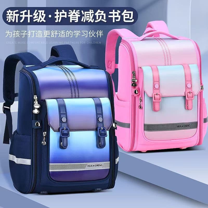 Pu waterproof schoolbag primary school students first, second, third to sixth grade children's backpack boys and girls spine protection wholesale