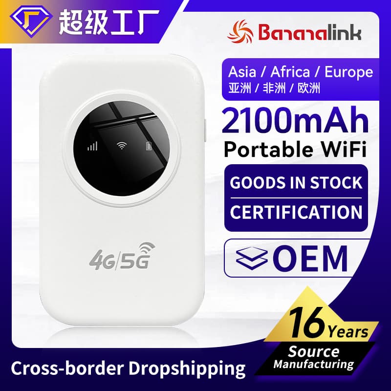 Asia Africa Europe 4G Plug-in Portable WiFi 2100mAh Router Hotspot Mifis SIM Card