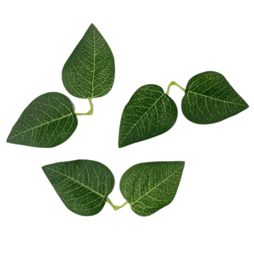 Artificial leaves, fake peach tree leaves, decorative DIY crafts, available in stock and wholesale.