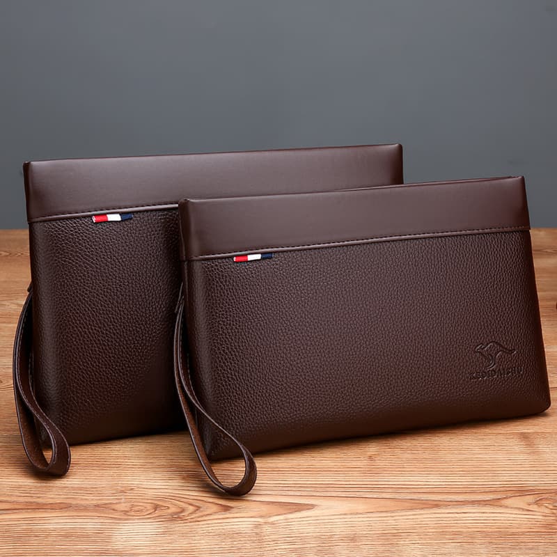 2026 New Men's Clutch Bag Ultra-Light PU Leather Men's Daily Matching Envelope Clutch Cross-Border Trend Men's Wallet
