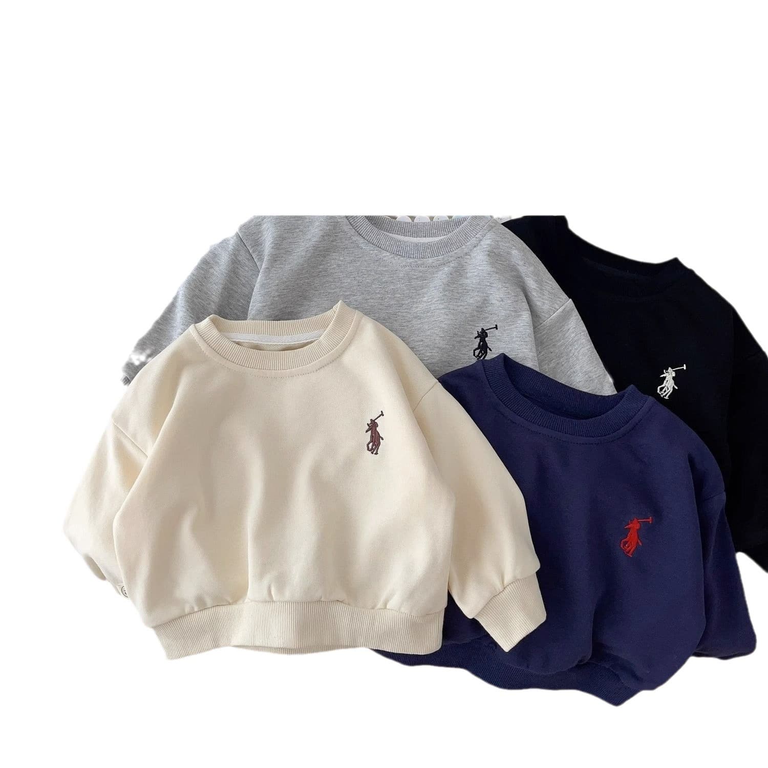 Boys' Spring Korean Style Long-Sleeve Sports Crewneck Sweatshirt Set 2025 New Cool Streetwear Kids' Two-Piece Set