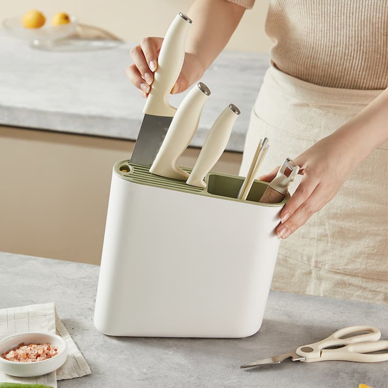 Kitchen Utensil Bamboo Chopstick Holder Multi-functional Integrated Knife Rack Storage Organizer Wholesale