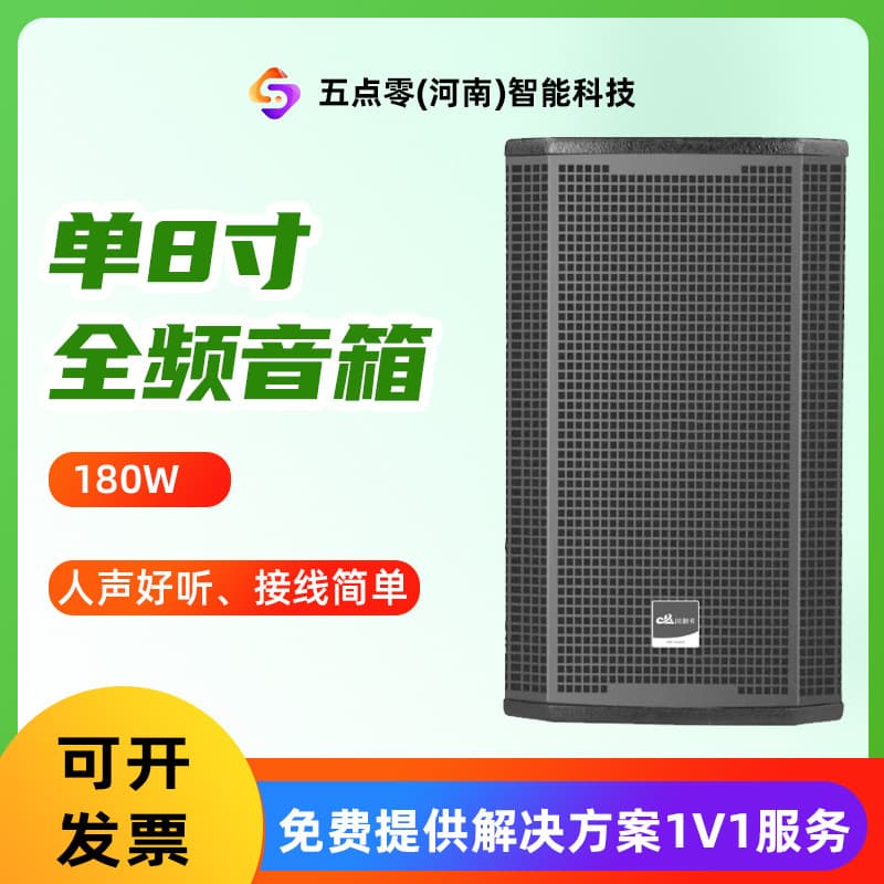 Single 8-inch full-range speaker professional speaker K song stage listening conference lecture hosting classroom broadcast audio