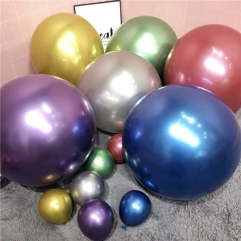 18-inch Shuai'an Metallic Gold Latex Balloon Birthday Party Decoration Wedding Bridal Room Chrome Metallic Heavy Metal Color