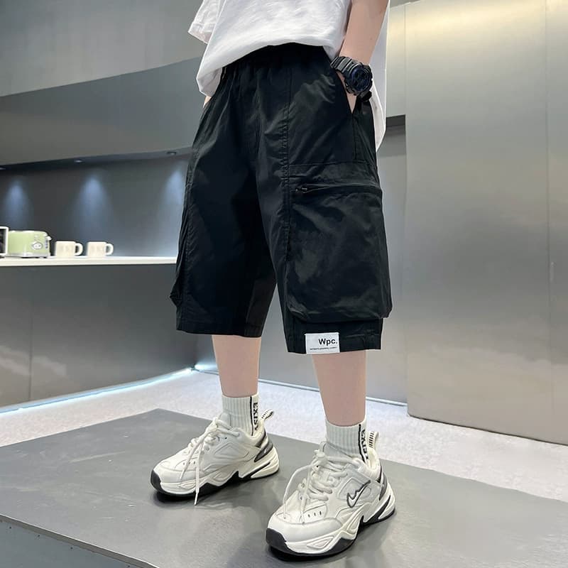 Boys' Cargo Pants Summer Sports Shorts for Older Kids 2026 New Summer Boys' Loose Mid-Length Pants Trendy