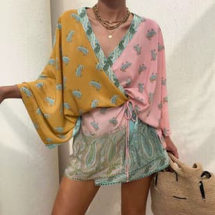 New Cross-border Plus Size T-shirt Dress 2026 Export Printed Mid-long Dress Women's Elegant Casual Loose Tie Waist Dress