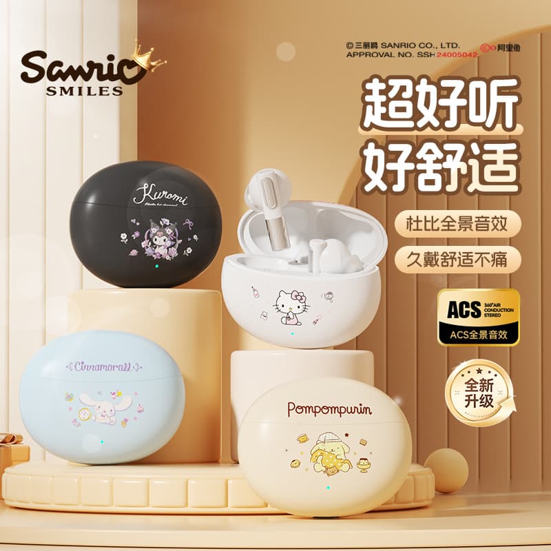 Sanrio A06 Transparent Bluetooth Earbuds Wireless In-Ear Music TWS Gaming Sports Bluetooth Headphones