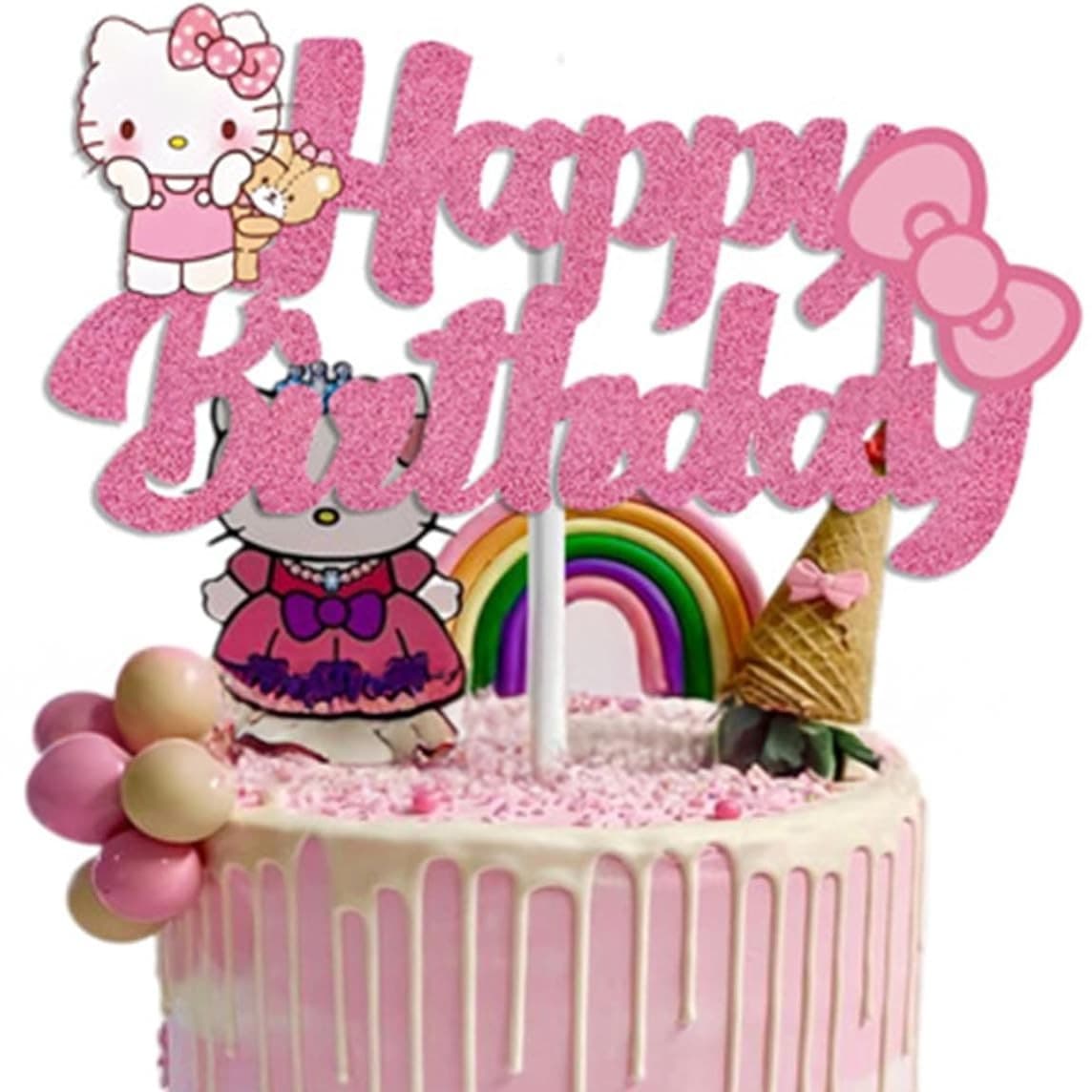 Birthday Decoration Cute Little Cat Insert Card Cross-border Hot Style Hello Kitty Cake Decoration
