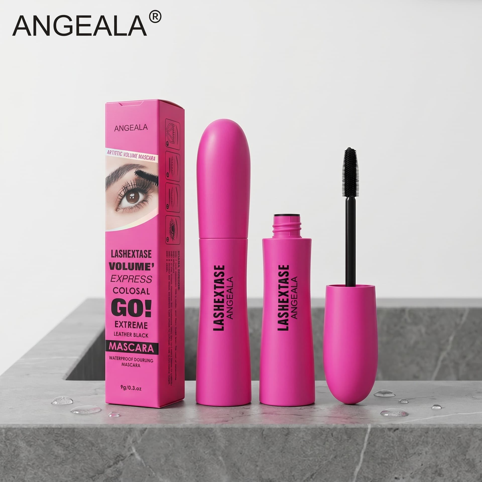 Cross-border ANGEALA #2398 Double-layer Waterproof Mascara, Volumizing, Curling, Non-fading, Non-smudging Women's Mascara