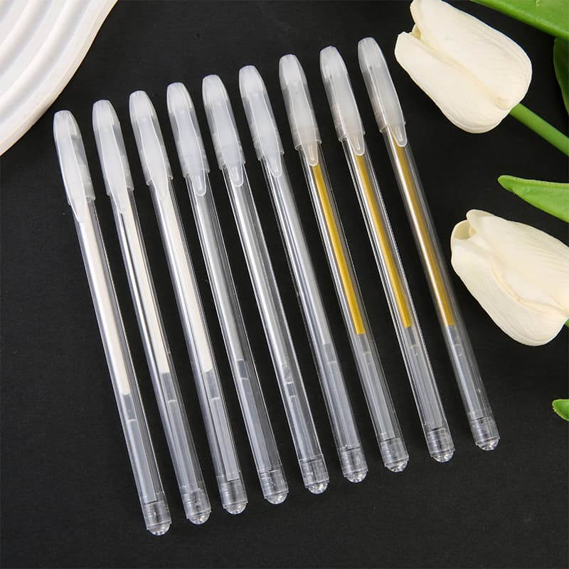 Highlight pen white 0.5mm bullet tip pastel gold silver white pen journal drawing gel pen