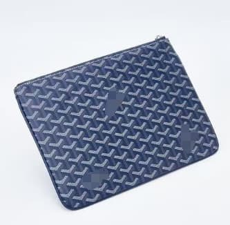 2023 New Goya Handbag Celebrity Briefcase Tablet iPad Dog Tooth Clutch