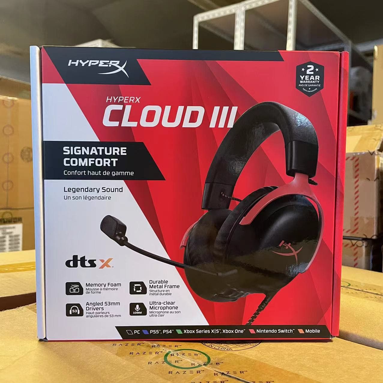 HyperX Extremely Unknown Hurricane 3 Head-mounted Gaming Headset DTS Sound Effect Wired Gaming Headset