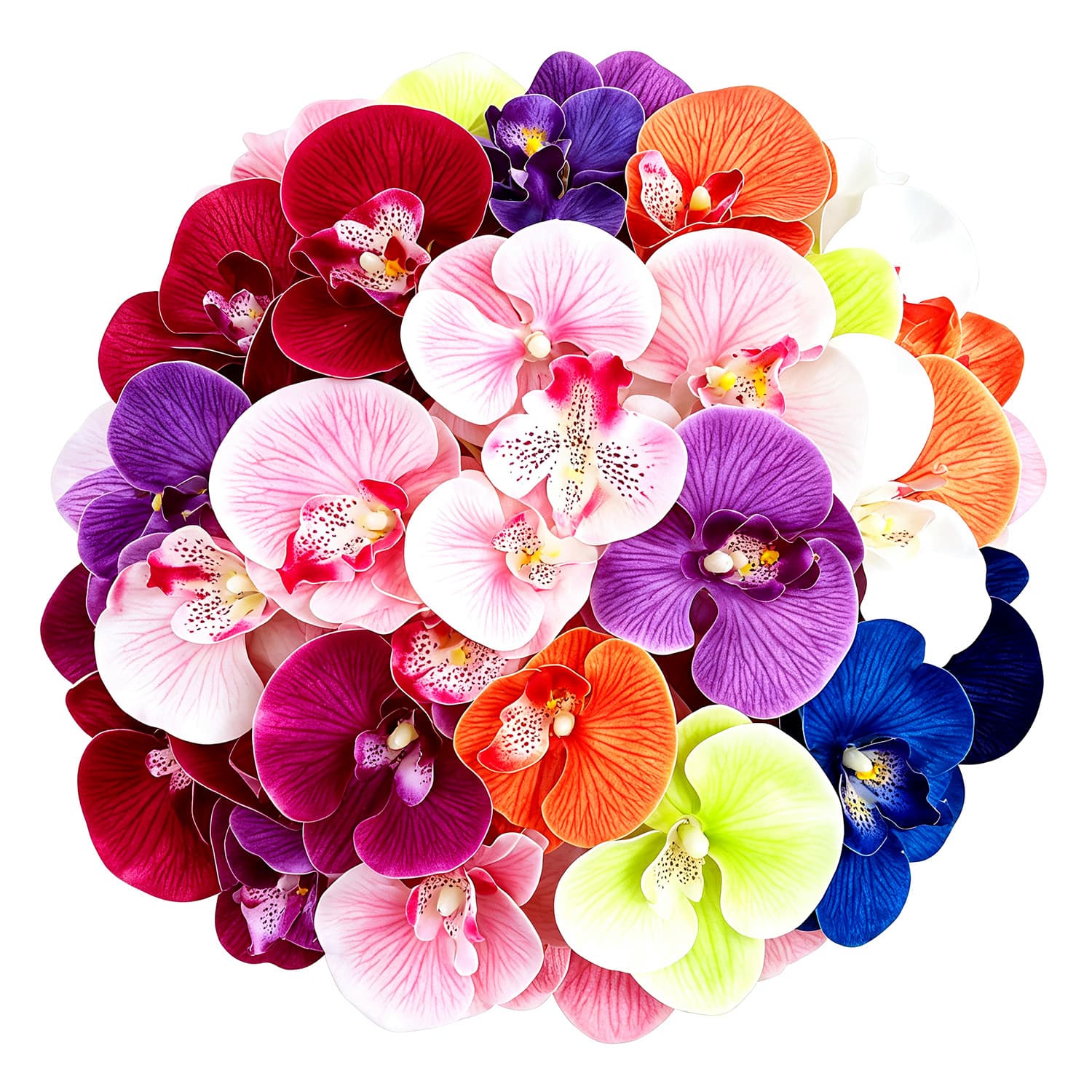Phalaenopsis artificial flower head fake flower handmade DIY decoration hairpin corsage accessories souvenir cake decorations