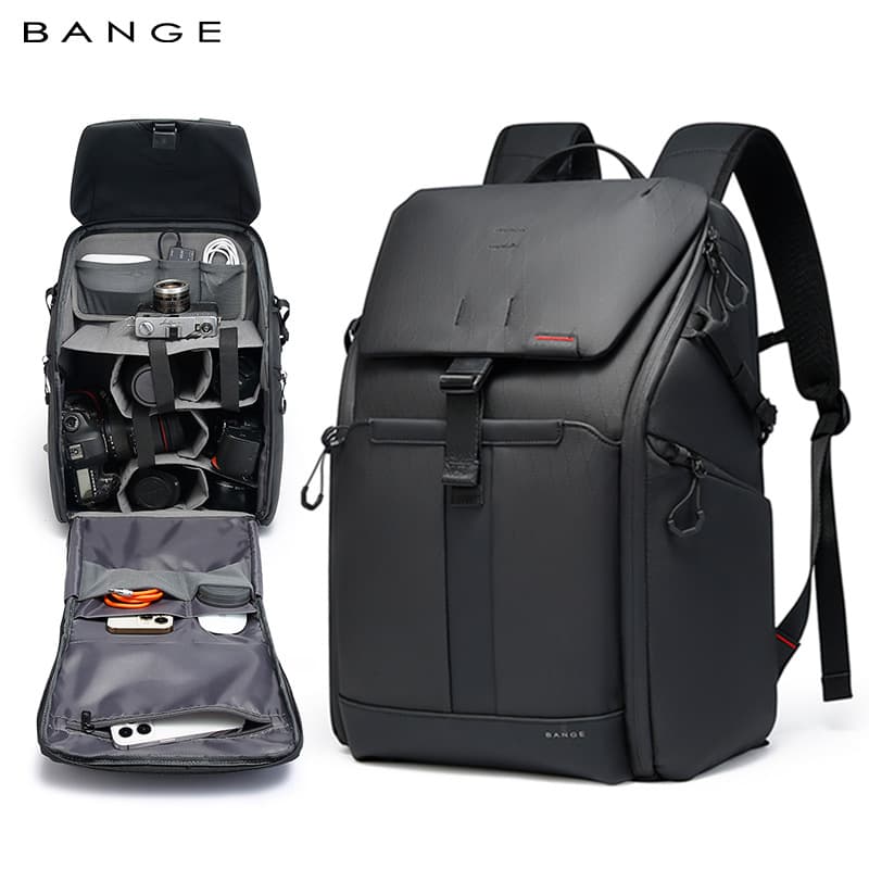 BANGE New Men's Multifunctional Large Capacity Travel Camera Backpack SLR Digital Shoulder Bag Laptop Bag