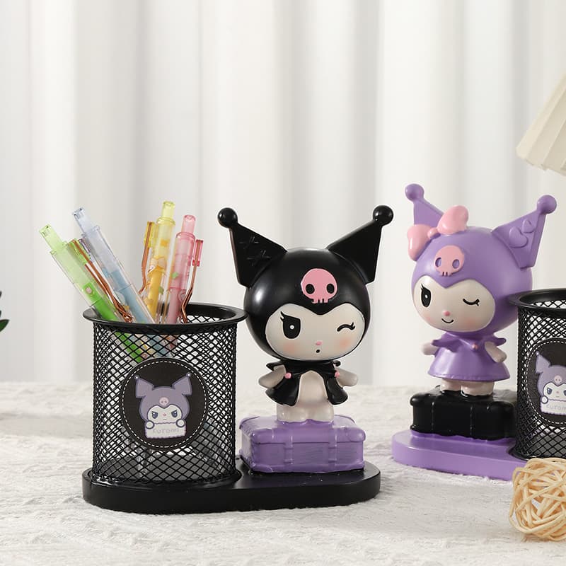 TikTok Hot Selling Sweet Cool Resin Pencil Holder Desktop Decoration Student Cartoon Storage Box Wholesale Gift
