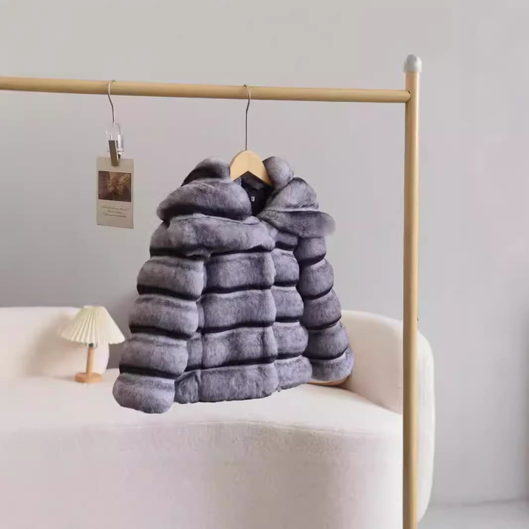 Baby Plush New Children's Clothing Winter Elegant High-end Infant Skin-like Texture Gradient Color Kids Fur Coat