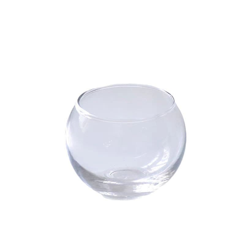 Transparent Glass Spherical Rotating Candle Holder Decorative Aromatherapy Candle Cup Empty Cup Small Egg Cup Candle Holder