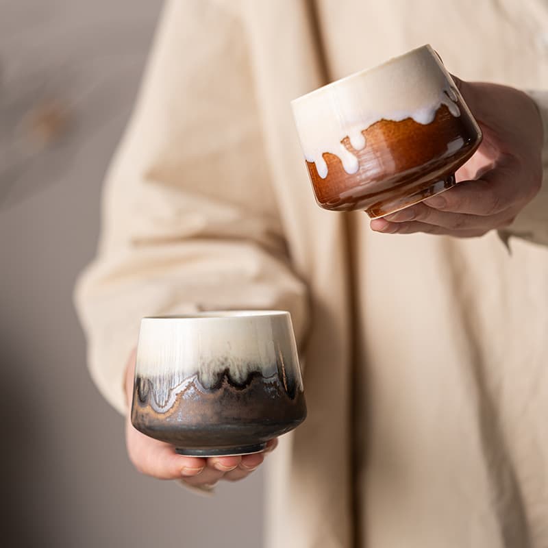 Retro Ceramic Coffee Cup, Master Cup, High-End Tea Tasting Cup, Espresso Tasting Cup, Latte Art Cup, Customizable with Logo