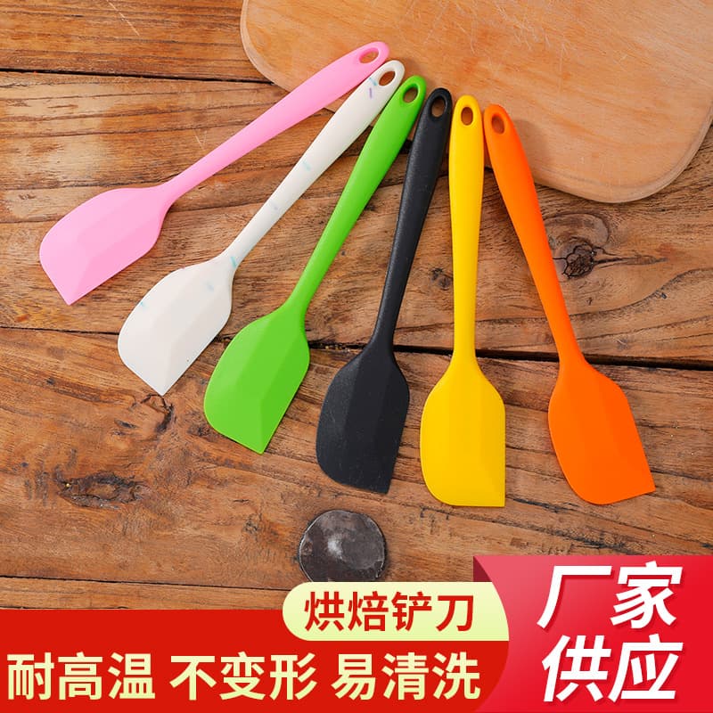 Food-Grade Silicone Large T-Shaped Spatula, Integrated Cake Cream Scraper, High-Temperature Resistant, Colorful, Kitchen Baking Tool