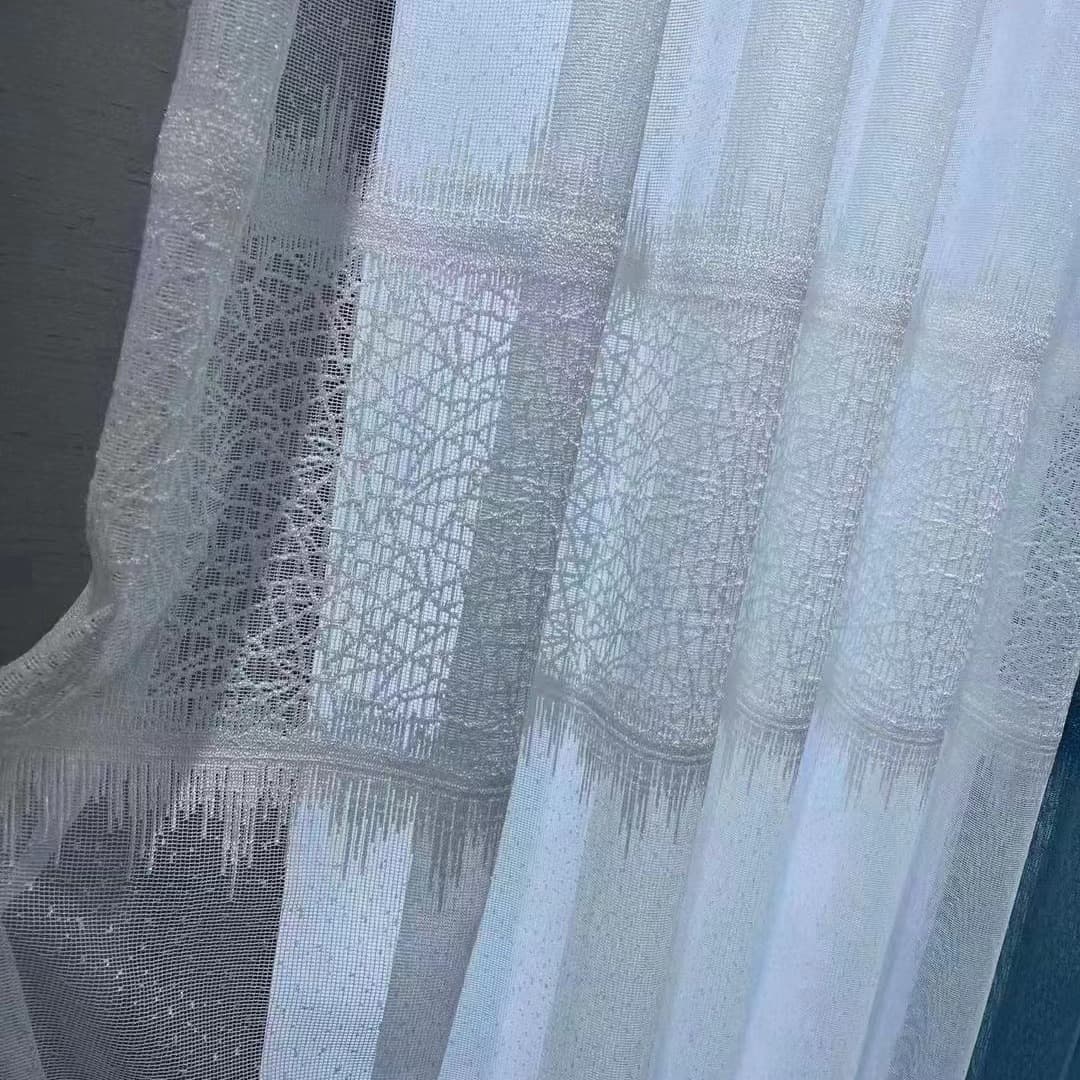New Organza Warp Knit Window Sheer Curtain Simple Light Luxury Soft Home Decoration Bedroom Living Room Balcony Bay Window