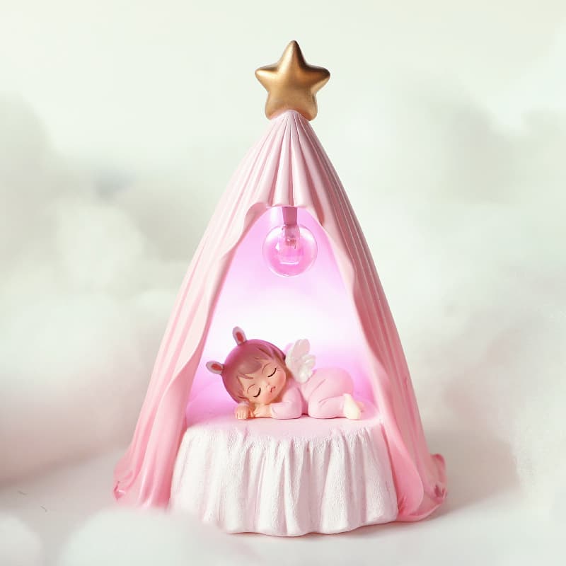 Annie Baby Cozy Sleeping Tent Night Light Star Lamp Girlish Room Decoration Birthday Gift for Boys and Girls