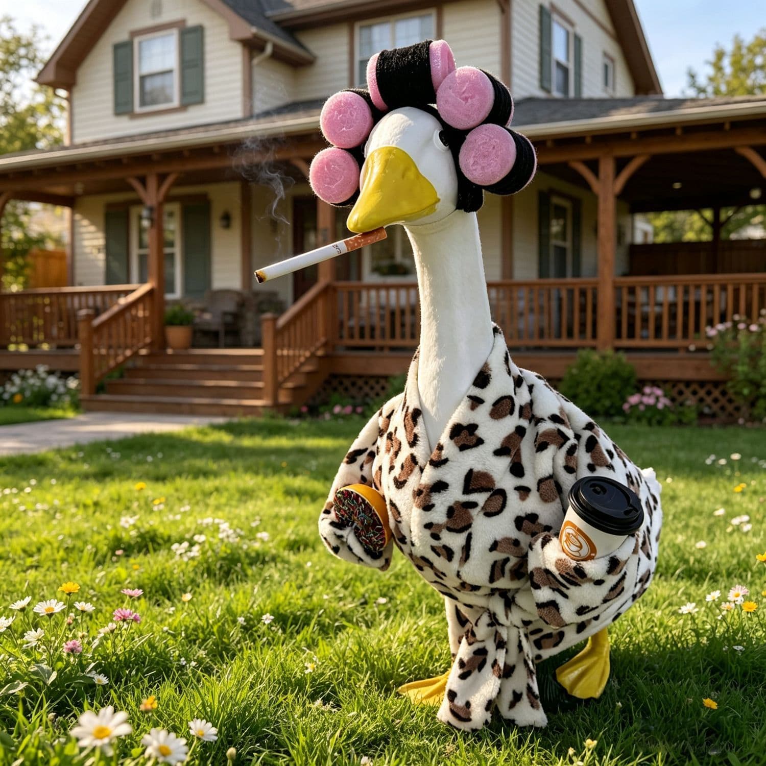 New 2026 Amazon Porch Goose Cow Costume Yard Farm Decoration Funny Goose Costume 23 Inch