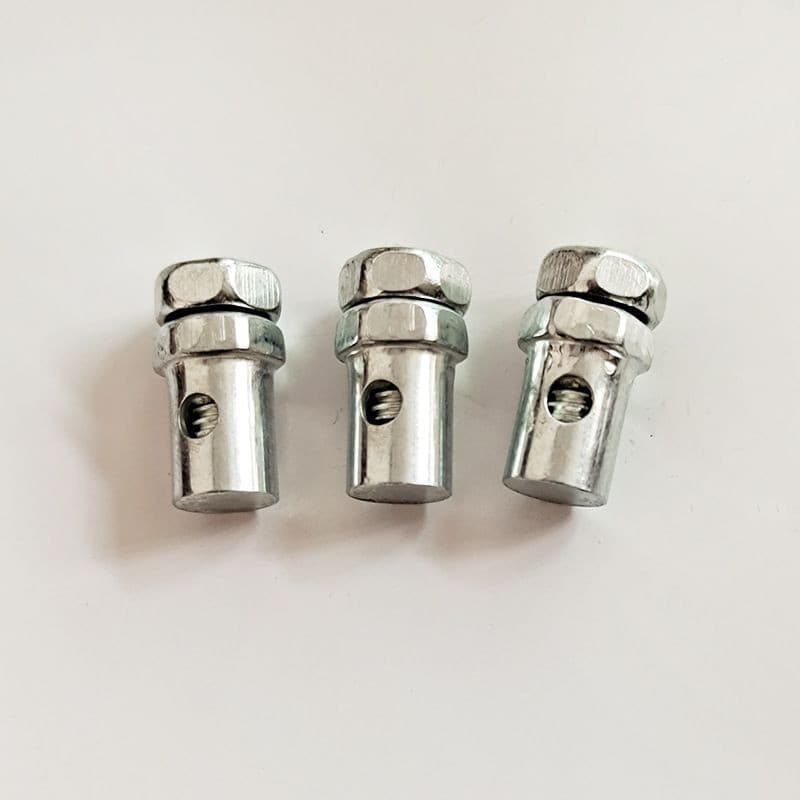Throttle cable end fitting, steel wire rope fixing clip, adjustment screw, kill switch pull cable adjuster fixing clip, flexible head
