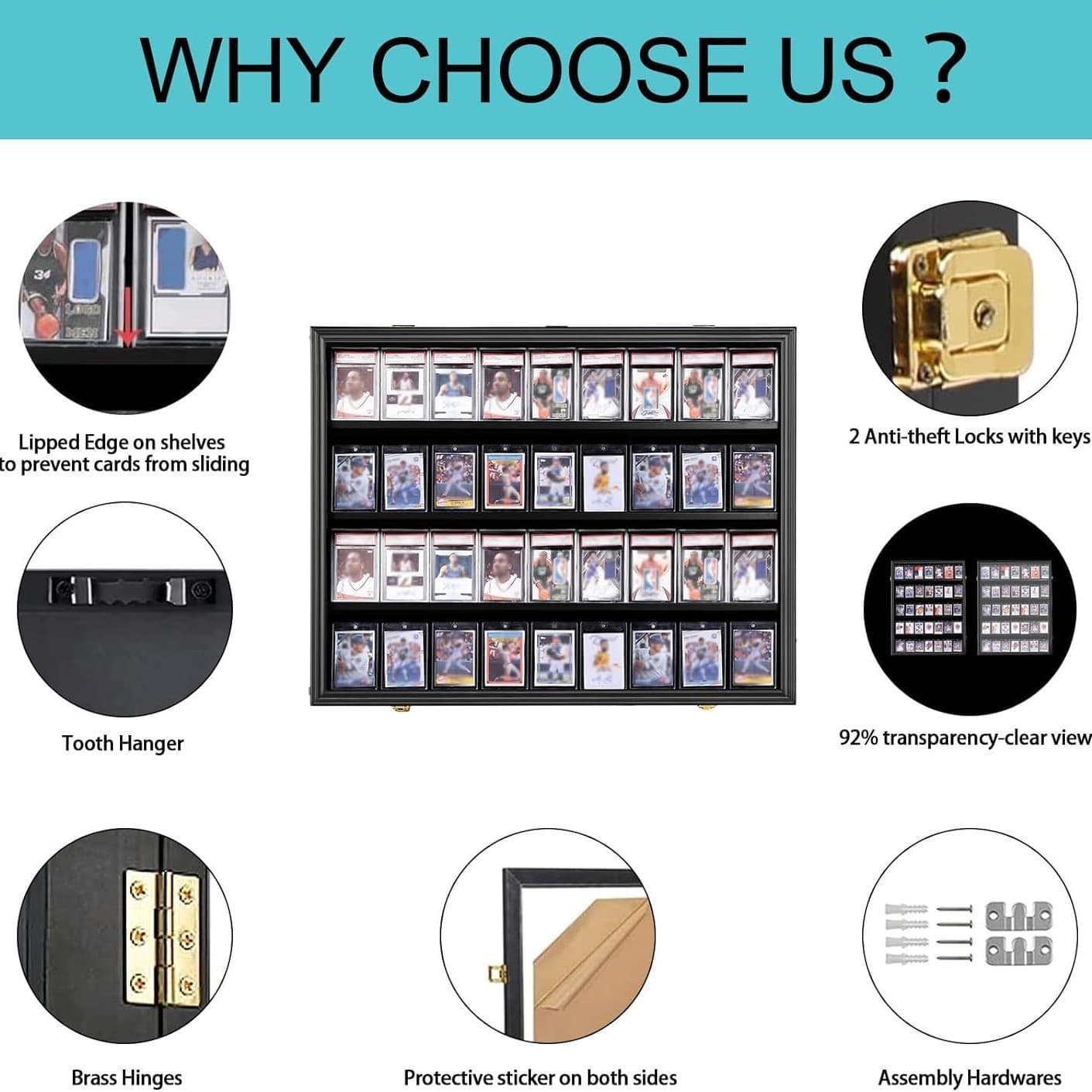 Wooden Star Card PSA Grading Card Display Frame BGS Grading Card Frame Card Wall CCG Mounting Frame Handmade