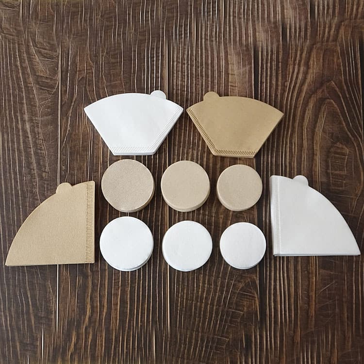 100 Sheets V60 Hand-Poured Coffee Drip Filter Paper Fan-Shaped Filter Cup for Coffee Machine Compatible with 102 Filter Net