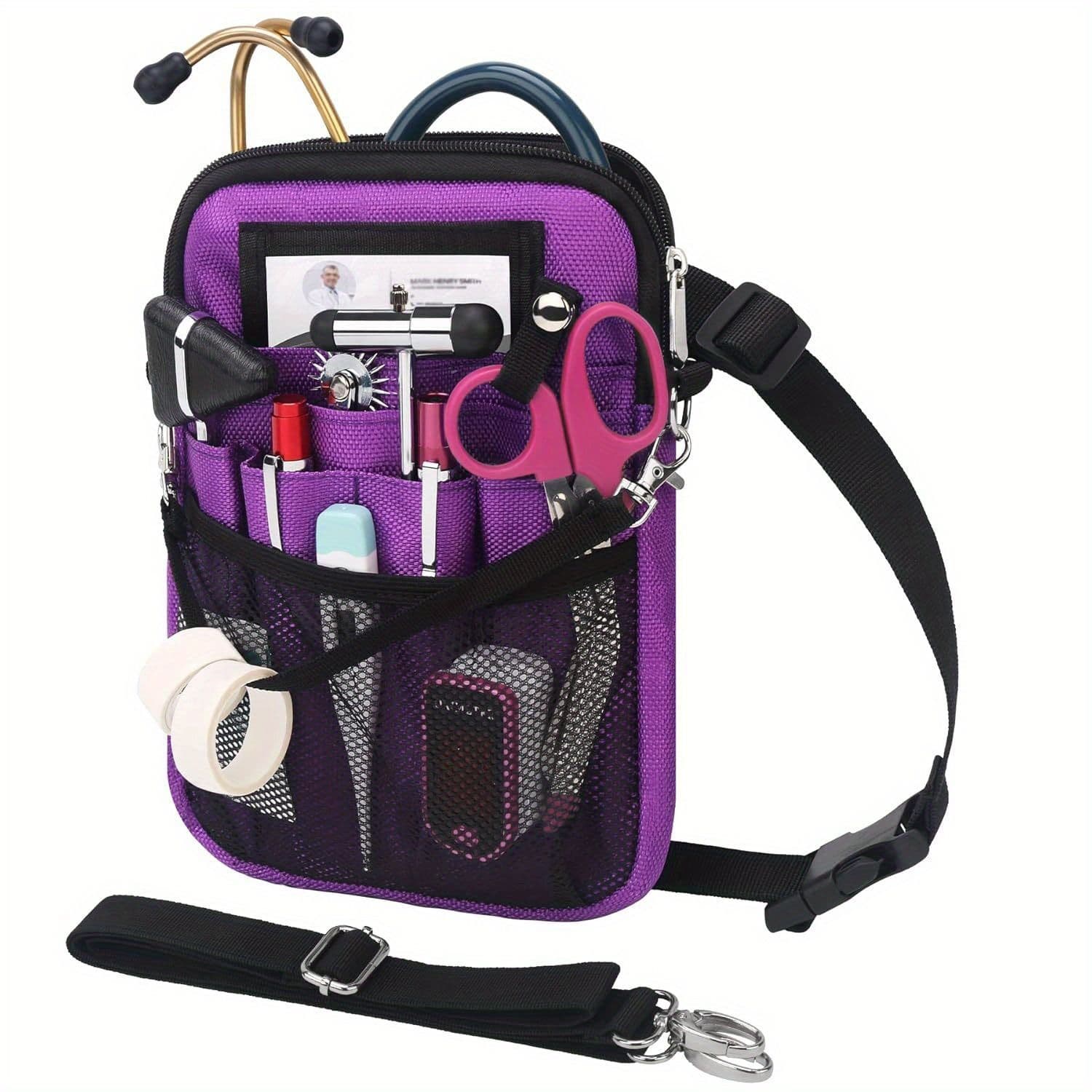 Cross-Border Hot Selling Nurse Oxford Cloth Waist Bag Stock Nurse Tool Pouch Nurse Waist Bag Medical Supplies Storage Bag