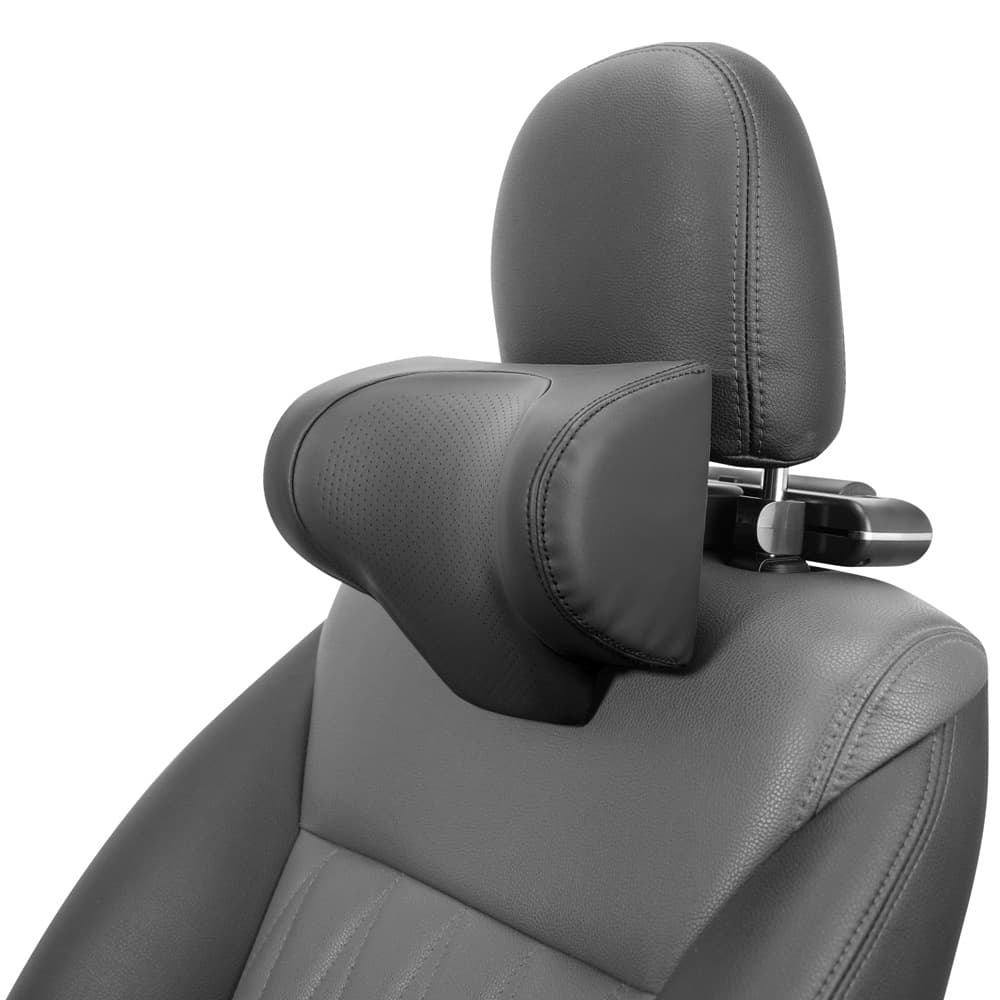 Car Headrest Multi-Function Adjustable Leather Pillow Neck Pillow Car Memory Foam Driver and Passenger Car Bracket Head