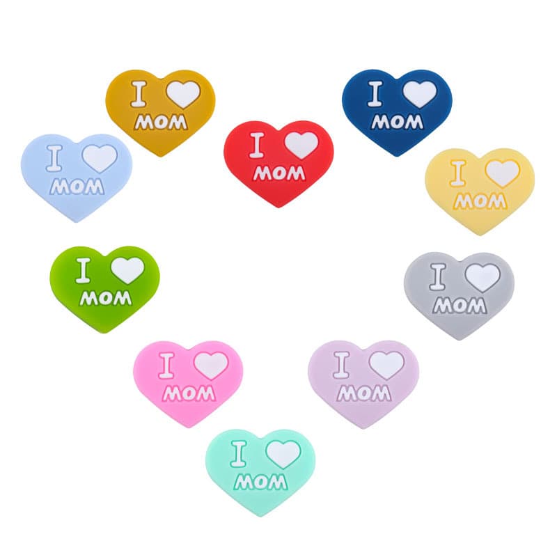 Baby products DIY double-sided DAD MOM love beads baby teething bracelet pacifier chain anti-fall chain accessories