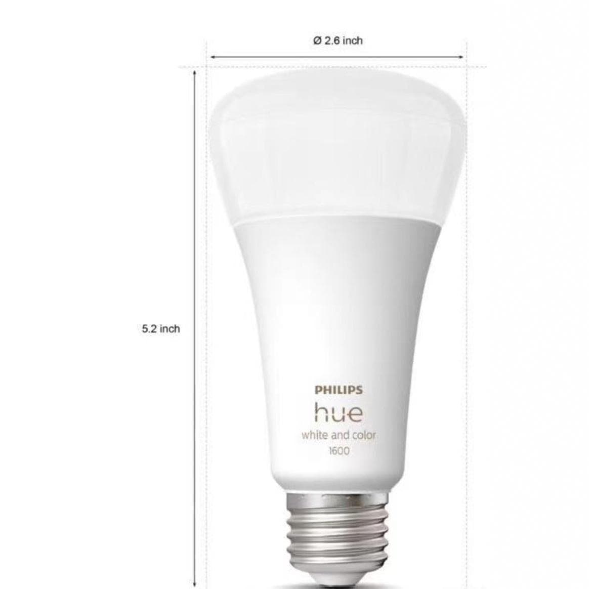 Hue Color Bulb 1600 High Lumen Color Light Brightness Compared to 1100 Lumen Version