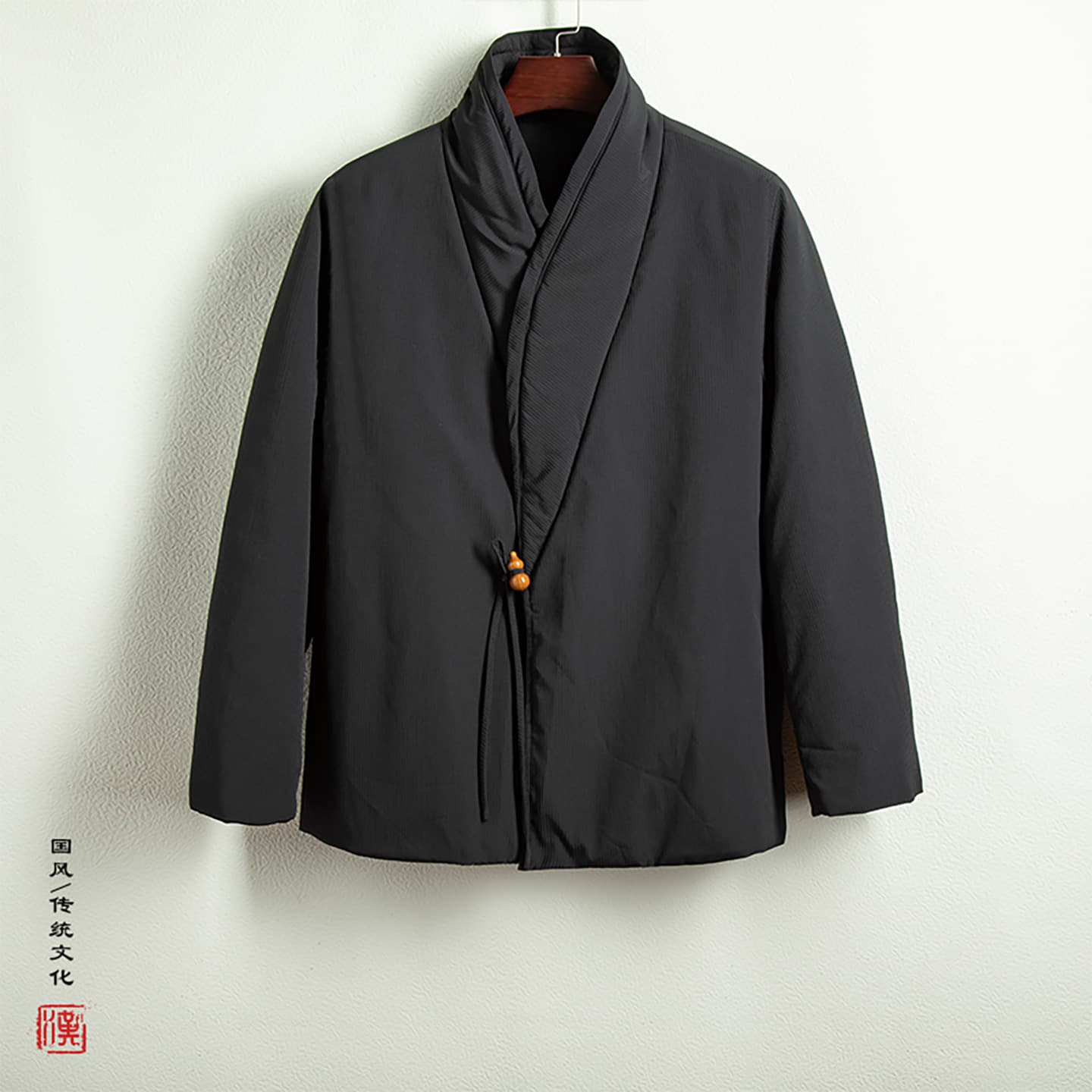 2025 Autumn/Winter New Chinese Style Men's Clothing Retro Trend Improved New Chinese Style Hanfu Cotton Jacket Cotton Coat Men's Outerwear